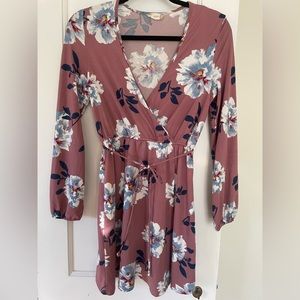 Mauve floral Altar’d State dress
